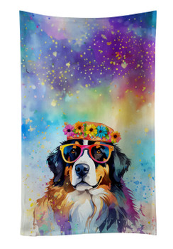 Bernese Mountain Dog Hippie Dawg Kitchen Towel Dish Cloths DAC2461 product image at NuMercy