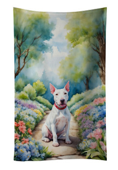 Bull Terrier Spring Path Kitchen Towel Dish Cloths DAC6586 product image at NuMercy