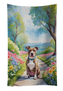 Pit Bull Terrier Spring Path Kitchen Towel Dish Cloths DAC6686 product image at NuMercy