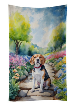 Beagle Spring Garden Kitchen Towel Dish Cloths product image at NuMercy