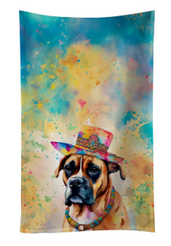 Boxer Hippie Dawg Kitchen Towel Dish Cloths DAC2471 product image at NuMercy