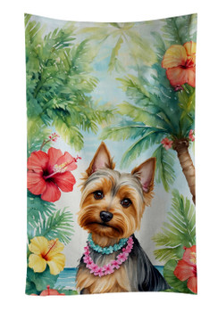 Silky Terrier Luau Kitchen Towel Dish Cloths product image at NuMercy
