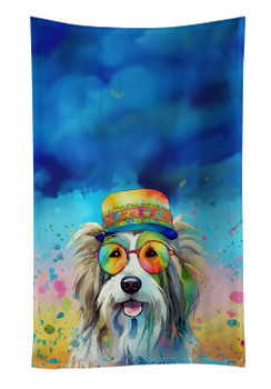 Bearded Collie Hippie Dawg Kitchen Towel Dish Cloths DAC2457 product image at NuMercy