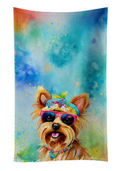 Yorkshire Terrier Hippie Dawg Kitchen Towel Dish Cloths DAC2575 product image at NuMercy