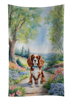 Cavalier Spaniel Spring Path Kitchen Towel Dish Cloths DAC6593 product image at NuMercy
