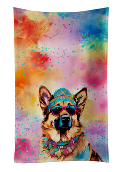 German Shepherd Hippie Dawg Kitchen Towel Dish Cloths DAC2511 product image at NuMercy