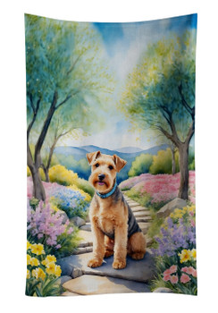 Lakeland Terrier Spring Path Kitchen Towel Dish Cloths product image at NuMercy