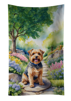 Norfolk Terrier Spring Path Kitchen Towel Dish Cloths DAC6678 product image at NuMercy