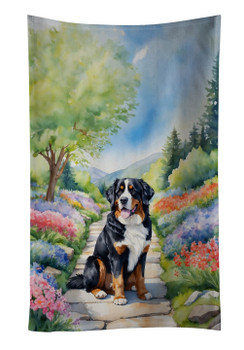 Bernese Mountain Dog Spring Path Kitchen Towel Dish Cloths product image at NuMercy