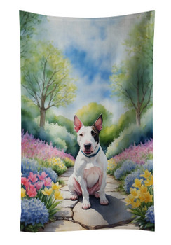 English Bull Terrier Spring Path Kitchen Towel Dish Cloths DAC6620 product image at NuMercy