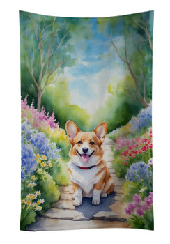 Corgi Spring Path Kitchen Towel Dish Cloths DAC6608 product image at NuMercy