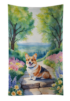 Corgi Spring Path Kitchen Towel Dish Cloths DAC6610 product image at NuMercy