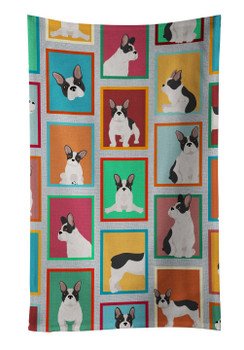 Lots of Black and White French Bulldog Kitchen Towel Dish Cloths product image at NuMercy