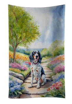 English Setter Spring Path Kitchen Towel Dish Cloths product image at NuMercy