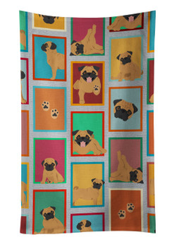 Lots of Apricot Pug Kitchen Towel Dish Cloths product image at NuMercy