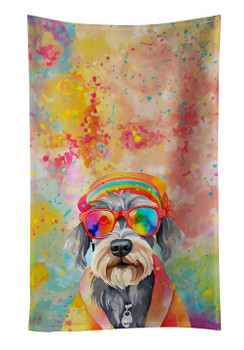 Schnauzer Hippie Dawg Kitchen Towel Dish Cloths DAC2555 product image at NuMercy