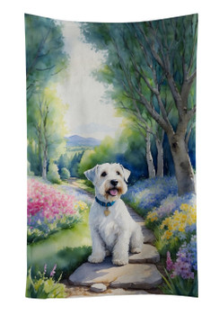 Sealyham Terrier Spring Path Kitchen Towel Dish Cloths product image at NuMercy