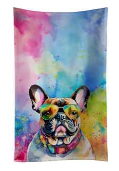 French Bulldog Hippie Dawg Kitchen Towel Dish Cloths DAC2509 product image at NuMercy