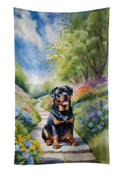 Rottweiler Spring Path Kitchen Towel Dish Cloths product image at NuMercy