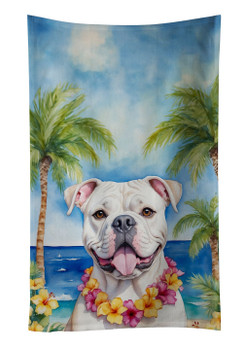 American Bulldog Luau Kitchen Towel Dish Cloths product image at NuMercy