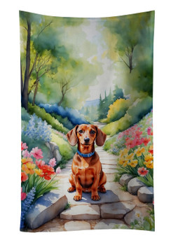 Dachshund Spring Path Kitchen Towel Dish Cloths DAC6613 product image at NuMercy