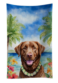 Chesapeake Bay Retriever Luau Kitchen Towel Dish Cloths product image at NuMercy