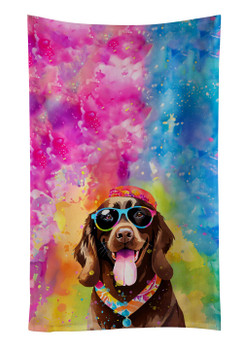 Chocolate Labrador Hippie Dawg Kitchen Towel Dish Cloths DAC2526 product image at NuMercy
