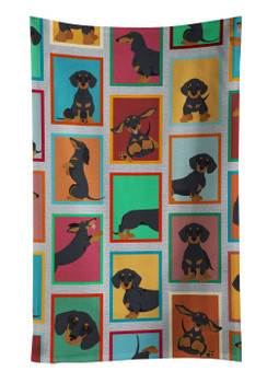 Lots of Black and Tan Dachshund Kitchen Towel Dish Cloths product image at NuMercy