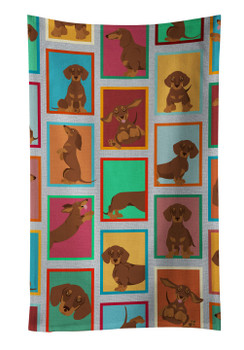 Lots of Chocolate and Tan Dachshund Kitchen Towel Dish Cloths product image at NuMercy