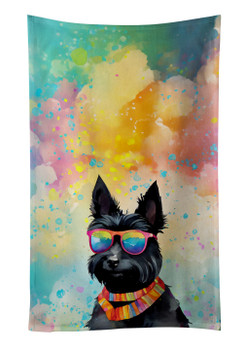 Scottish Terrier Hippie Dawg Kitchen Towel Dish Cloths DAC2557 product image at NuMercy