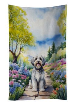 Tibetan Terrier Spring Path Kitchen Towel Dish Cloths product image at NuMercy