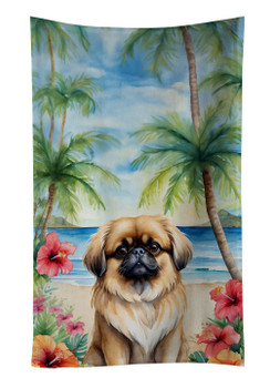 Pekingese Luau Kitchen Towel Dish Cloths product image at NuMercy