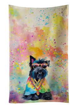 Scottish Terrier Hippie Dawg Kitchen Towel Dish Cloths DAC2559 product image at NuMercy
