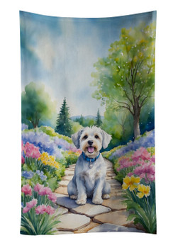 Dandie Dinmont Terrier Spring Path Kitchen Towel Dish Cloths product image at NuMercy