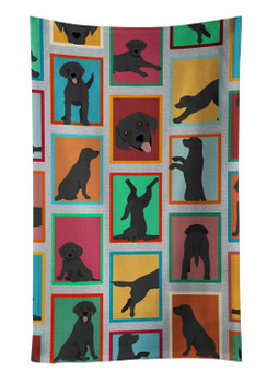 Lots of Black Labrador Retriever Kitchen Towel Dish Cloths product image at NuMercy