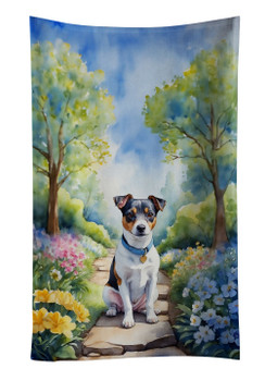 Jack Russell Terrier Spring Path Kitchen Towel Dish Cloths DAC6653 product image at NuMercy