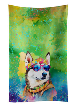 Siberian Husky Hippie Dawg Kitchen Towel Dish Cloths DAC2564 product image at NuMercy
