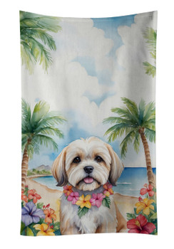 Lhasa Apso Luau Kitchen Towel Dish Cloths DAC6469 product image at NuMercy