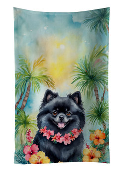 Pomeranian Luau Kitchen Towel Dish Cloths DAC6494 product image at NuMercy