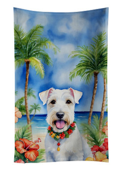 Sealyham Terrier Luau Kitchen Towel Dish Cloths product image at NuMercy