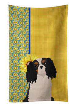 Summer Sunflowers Tricolor Cavalier Spaniel Kitchen Towel Dish Cloths product image at NuMercy