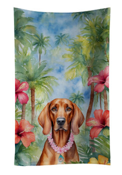 Redbone Coonhound Luau Kitchen Towel Dish Cloths product image at NuMercy