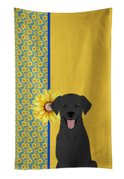 Summer Sunflowers Black Labrador Retriever Kitchen Towel Dish Cloths product image at NuMercy