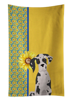 Summer Sunflowers Harlequin Great Dane Kitchen Towel Dish Cloths product image at NuMercy