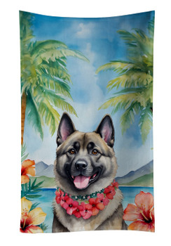 Norwegian Elkhound Luau Kitchen Towel Dish Cloths product image at NuMercy