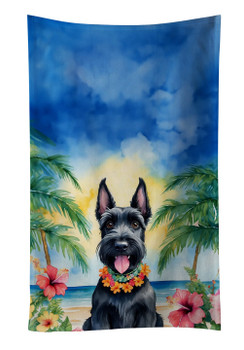 Scottish Terrier Luau Kitchen Towel Dish Cloths product image at NuMercy
