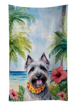 Skye Terrier Luau Kitchen Towel Dish Cloths product image at NuMercy