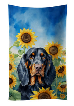 Gordon Setter in Sunflowers Kitchen Towel Dish Cloths product image at NuMercy