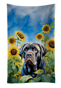 Neapolitan Mastiff in Sunflowers Kitchen Towel Dish Cloths product image at NuMercy