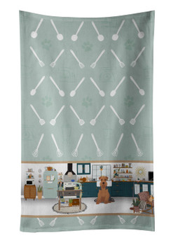 Grizzle and Tan Airedale Terrier in the Kitchen Kitchen Towel Dish Cloths product image at NuMercy